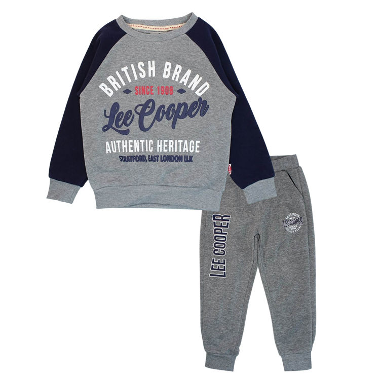 Picture of GLC2202-BOYS THICK THERMAL FLEECY LEE COOPER 2 PCS TRACKSUIT